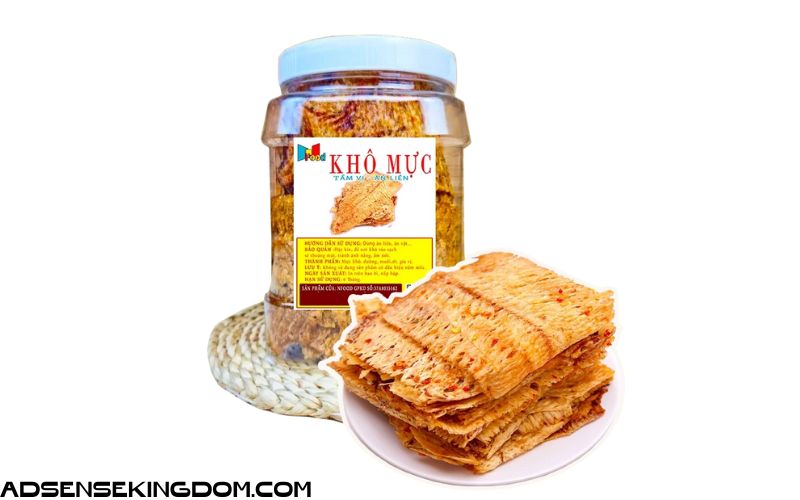 Mực Cán tẩm gia vị hộp 500gr